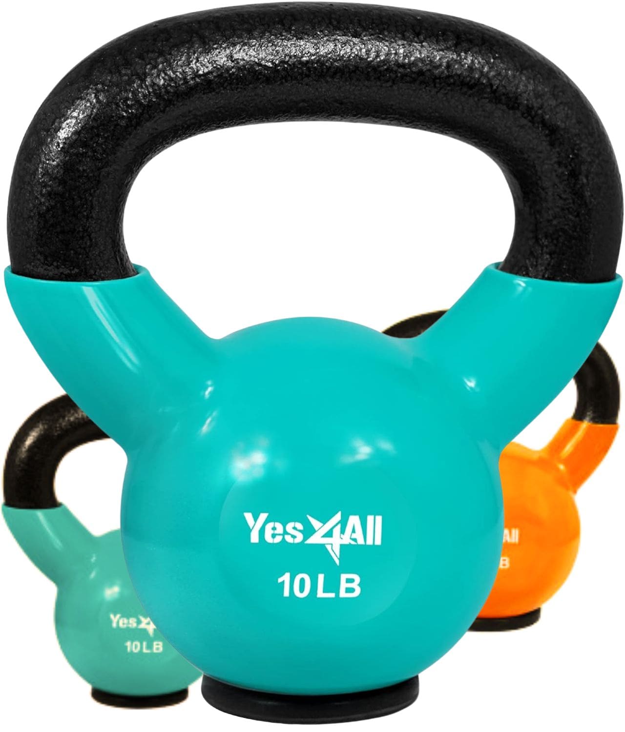 Exercise Equipment : Vinyl Coated Cast Iron Kettlebell for Home Workout | Strength Training Exercise Equipment, 5-40 lb, 9 Colors